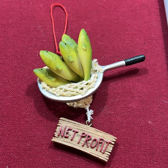 2 fishing ornaments net profit, bait em hook em bag em bass waders net fisherman - Picture 3 of 8